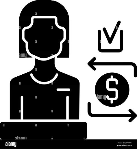 Bank Teller Black Glyph Icon Stock Vector Image And Art Alamy