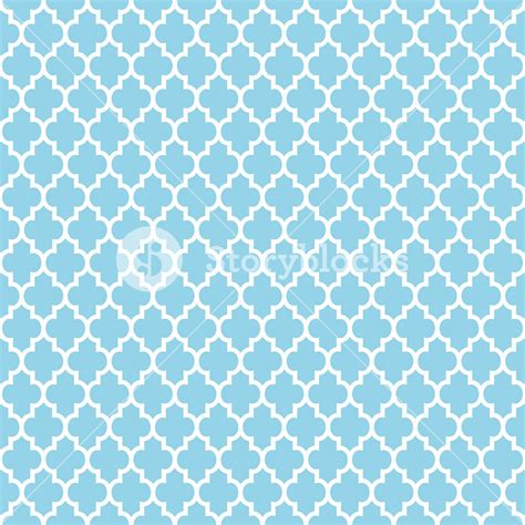 Light Blue And White Quatrefoil Pattern Royalty Free Stock Image