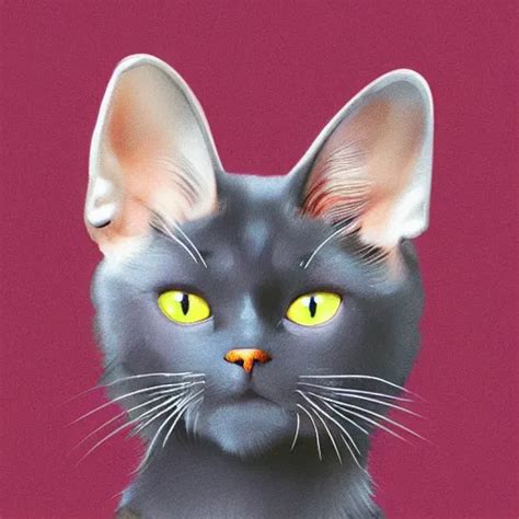 A Cat With Human Ears Digital Art Stable Diffusion
