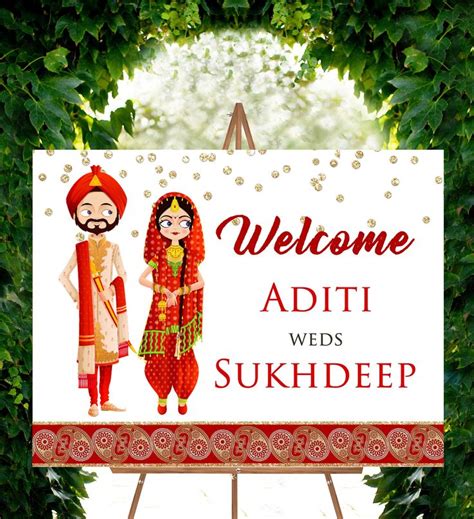 South Indian Wedding Welcome Sign Malayalee Wedding Cute Couple