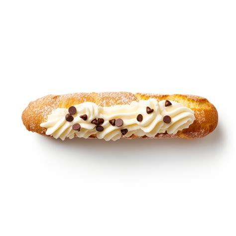 Premium Photo Top View Minimalistic Of An Isolated Vanilla Cannoli