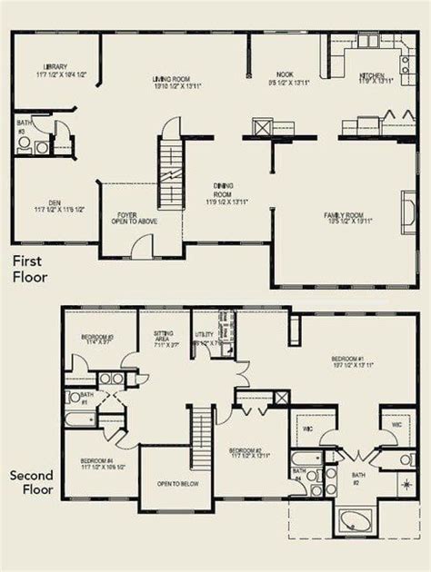 4 Bedroom 2 Story House Floor Plans Elegant Two Story 4 Bedroom House