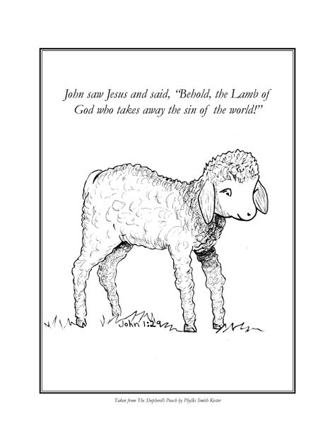 Lamb Of God Coloring Page 50 Svg File For Cricut