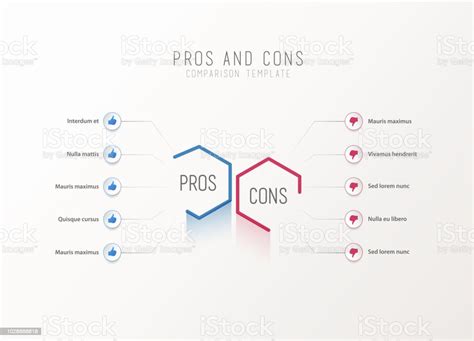Pros And Cons Comparison Vector Template Stock Illustration Download