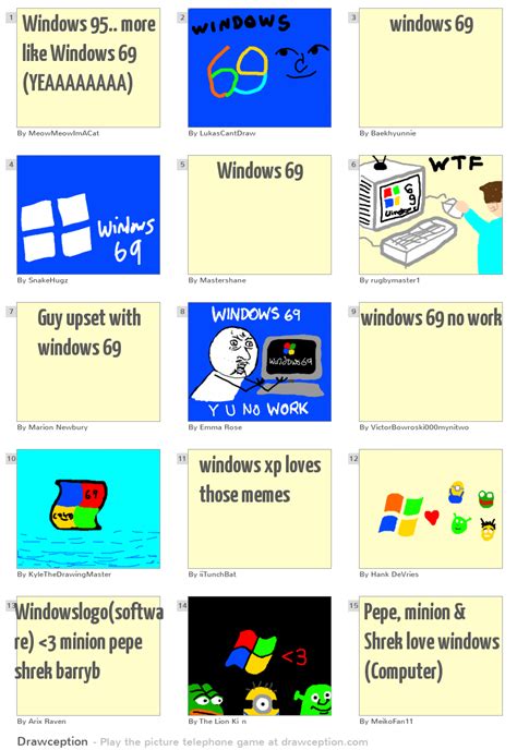 Windows 95 More Like Windows 69 Yeaaaaaaaa Drawception