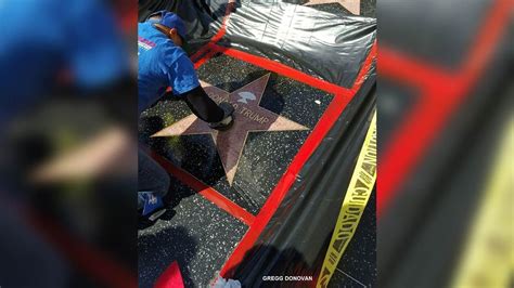 Donald Trumps Star On Hollywood Walk Of Fame Vandalized