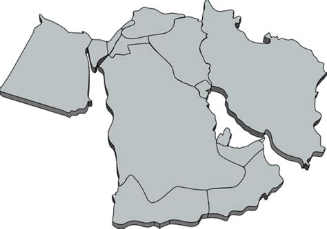 Middle East Map Public Domain Vectors