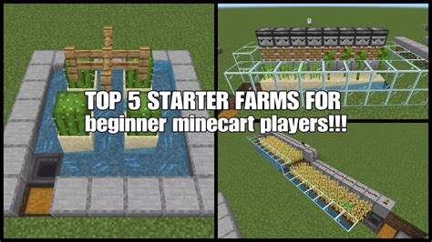 Easy Beginner Farms In Minecraft Bedrock Java Youtube