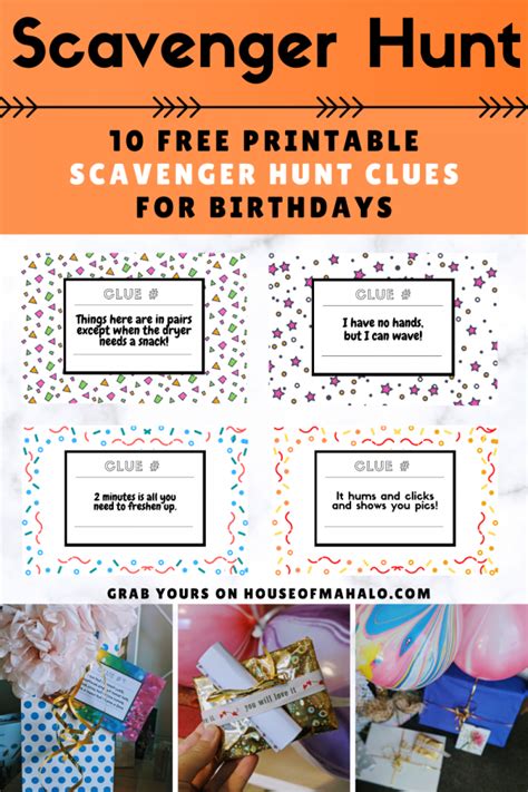 Birthday Scavenger Hunt With Free Printables All In One Photos