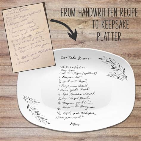 Handwritten Recipe Personalized Platter Recipe Plate Etsy