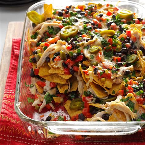 This easy baked nachos recipe is definitely a staple in our house. Baked Chicken Nachos Recipe | Taste of Home