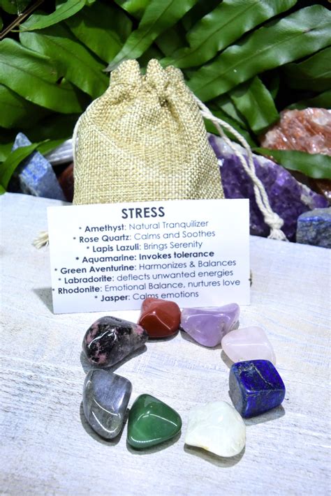 Stress Crystals Gemstones Kit Stress Set Stress Relief Rocks Etsy