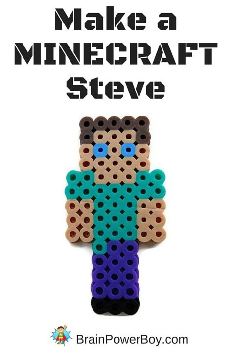 Make A Minecraft Steve Part Of A Series Of Perler Bead Patterns For Minecraft Lovers