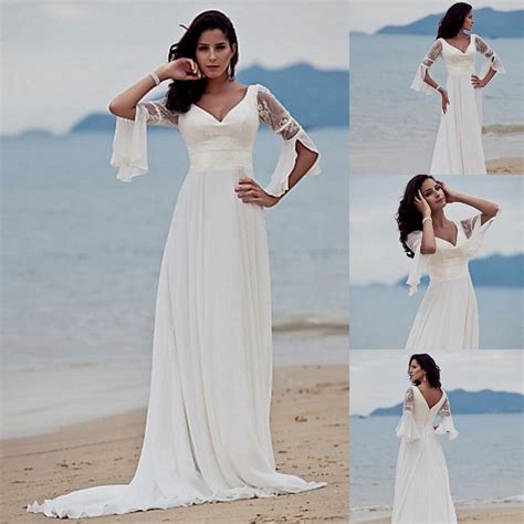 Short and long white wedding dresses that are informal styles are ideal choices for beaches, backyards, parks and barn venues. White beach wedding dresses casual - SandiegoTowingca.com