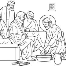 Jesus washes the disciples feet coloring page. Miracles Of Jesus | NetArt