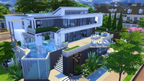 Resultado De Imagem Para The Sims 4 Modern House แปลนบ้าน ซิมส์