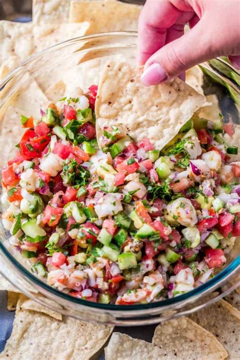 No heat or precooked shrimp necessary. EASY Shrimp Ceviche Recipe - Valentina's Corner