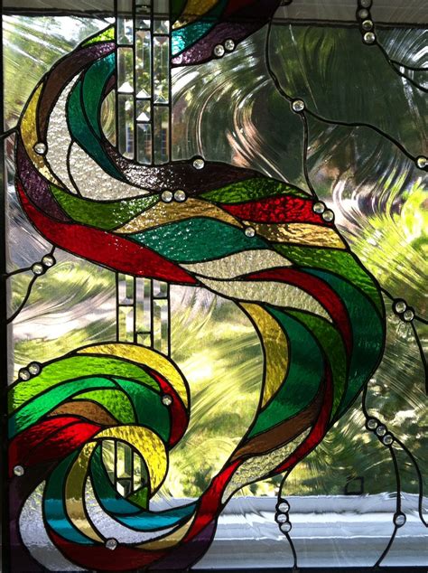 Bright Colors In Abstract Design Stained Glass Studio Stained Glass