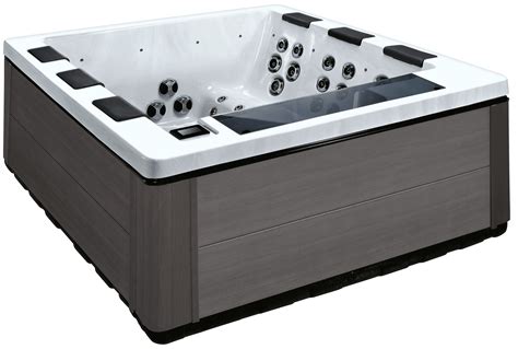 Luxuria Spas Artisan 6 Person 57 Jet 3 Pump Acrylic Lounger Hot Tub With Speakers And Ozonator