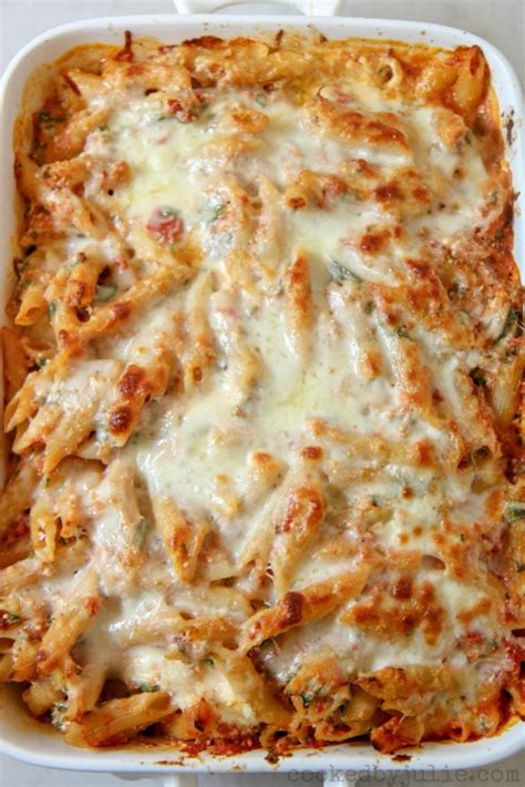 Baked ziti should be all about that sauce. Easy Baked Ziti with Spinach Recipe