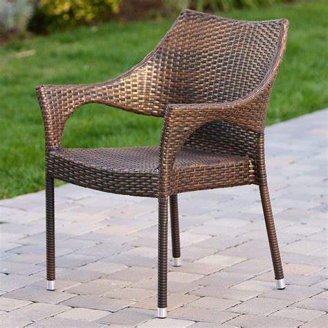 Outdoor Brown Wicker Chairs Set Of 2 Nh426712 Noble House Furniture