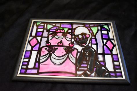 Fnaf Stained Glass Portrait Puppet Etsy