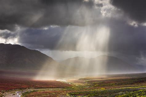 Shaft Of Light Through Storm Clouds Alaskaphotographics