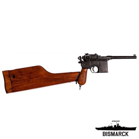 Pistola Mauser C96 Réplica Denix Acorazado Bismarck