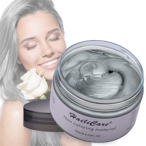 Silver Gray Temporary Hair Dye Wax 423 Oz Hailicare Instant Colored