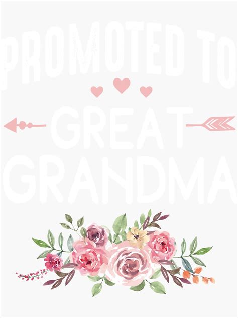 Cute Promoted To Great Grandma Granny Grandmother Sticker For Sale
