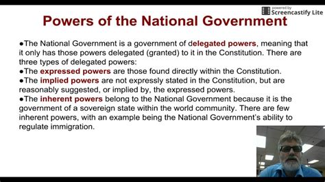 Powers Of The National Government Youtube