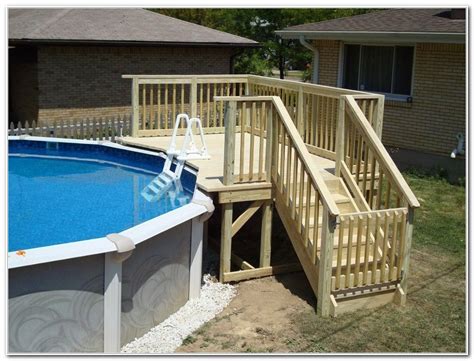 What is a ground level deck? Above Ground Pool Small Deck Ideas - Decks : Home ...