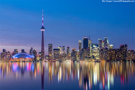 Toronto Skyline At Night Photos Toronto Sunset Photography Cn Tower