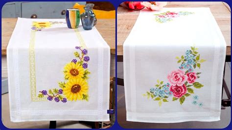 Most Attractive Hand Embroidered Table Runners Design Patterns And