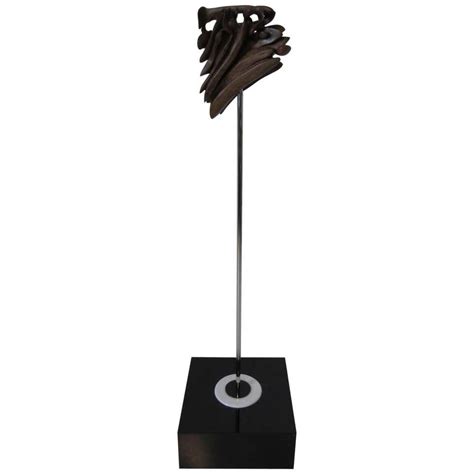 Carved Walnut Sculpture By Emil At 1stdibs