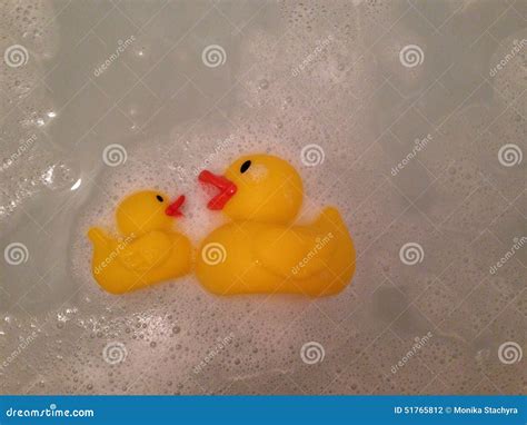 Rubber Ducks In The Bath Stock Photo Image Of Water 51765812