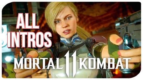 Mortal Kombat 11 Cassie Cage All Intros Dialogue Character Banter Mk11 Youtube