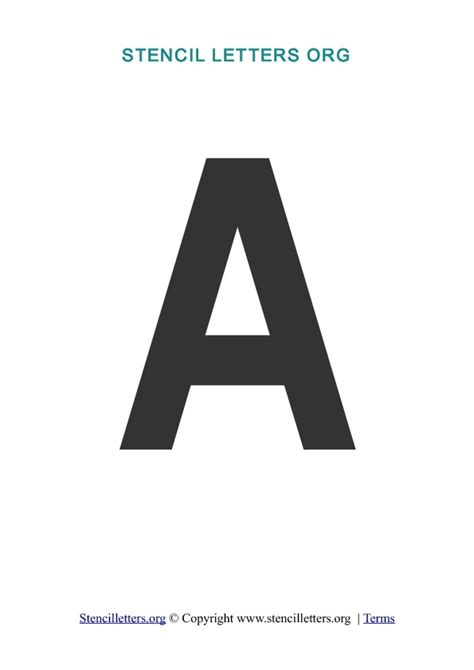 A Z Printable Alphabet Letter Stencils In Pdf Free Stencil Templates