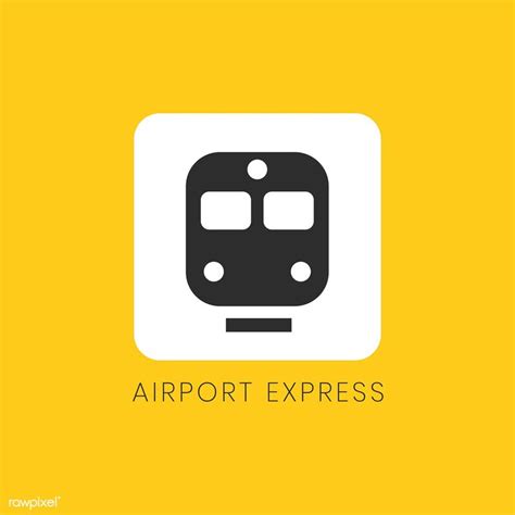 Yellow Airport Express Icon Sign Vector Free Image By