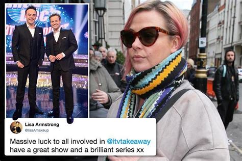 Ant Mcparlins Ex Wife Lisa Armstrong Sends Supportive Message To Saturday Night Takeaway Pals