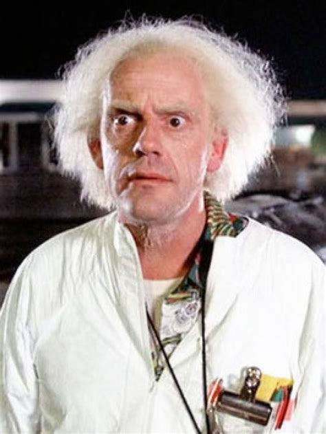 christopher lloyd as dr emmett lathrop brown in back to the future