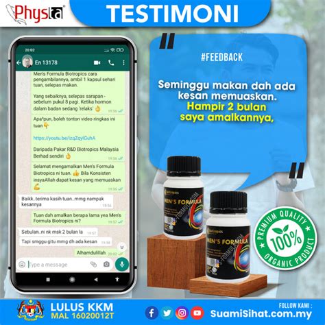 Improves men's health & vitality. MEN'S FORMULA BIOTROPICS | Disyorkan Dr. Ismail Tambi ...