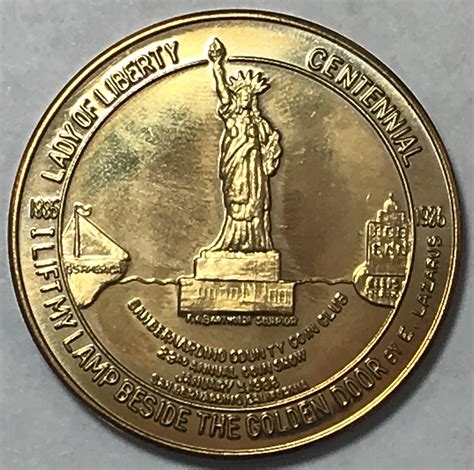 1986 Statue Of Liberty Centennial San Bernardino County Coin