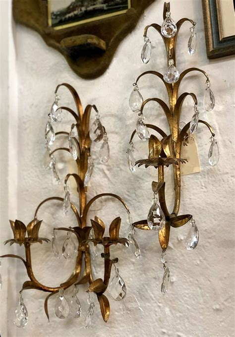 Shop from wall sconces, like the bryce wall sconce or the red hook, while discovering new home products and designs. Italian Gold Leaf Crystal Sconce 12" High / 15" High $48 ...