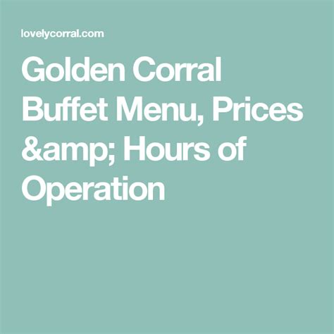 Golden corral's famous buffet will be open during thanksgiving, so you and your family can gobble up all the fresh carved turkey you can eat. Golden Corral Buffet Menu, Prices & Hours of Operation ...