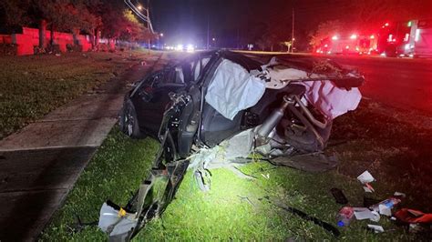 Fhp 1 Dead Another Hurt After Car Splits In Half From Crash