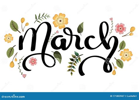 March Month Namesake Day Neon Text Effect On Bricks Background Stock