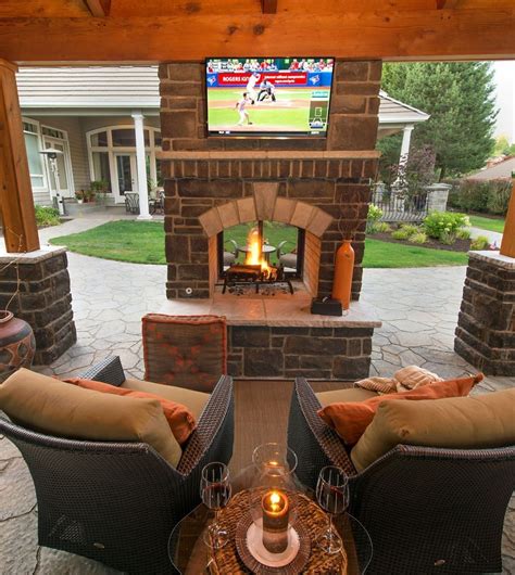 30 Wonderful Outdoor Fireplace Design Ideas Rustic Outdoor