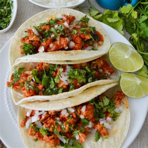 Tacos De Pollo Al Pastor Pizca De Sabor