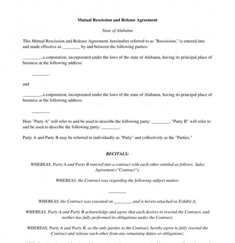 Mutual Agreement Sample : 31 Sample Agreement Templates In ...